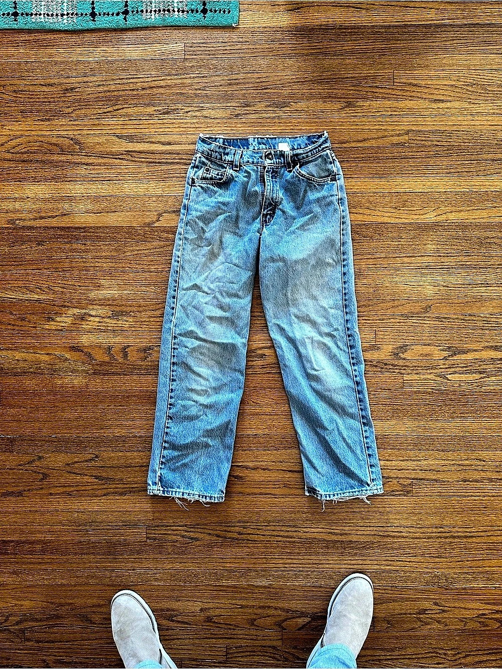 Levi's 565 Loose Fit Straight Leg Jeans Straight Leg Jeans in Blue Waist 14